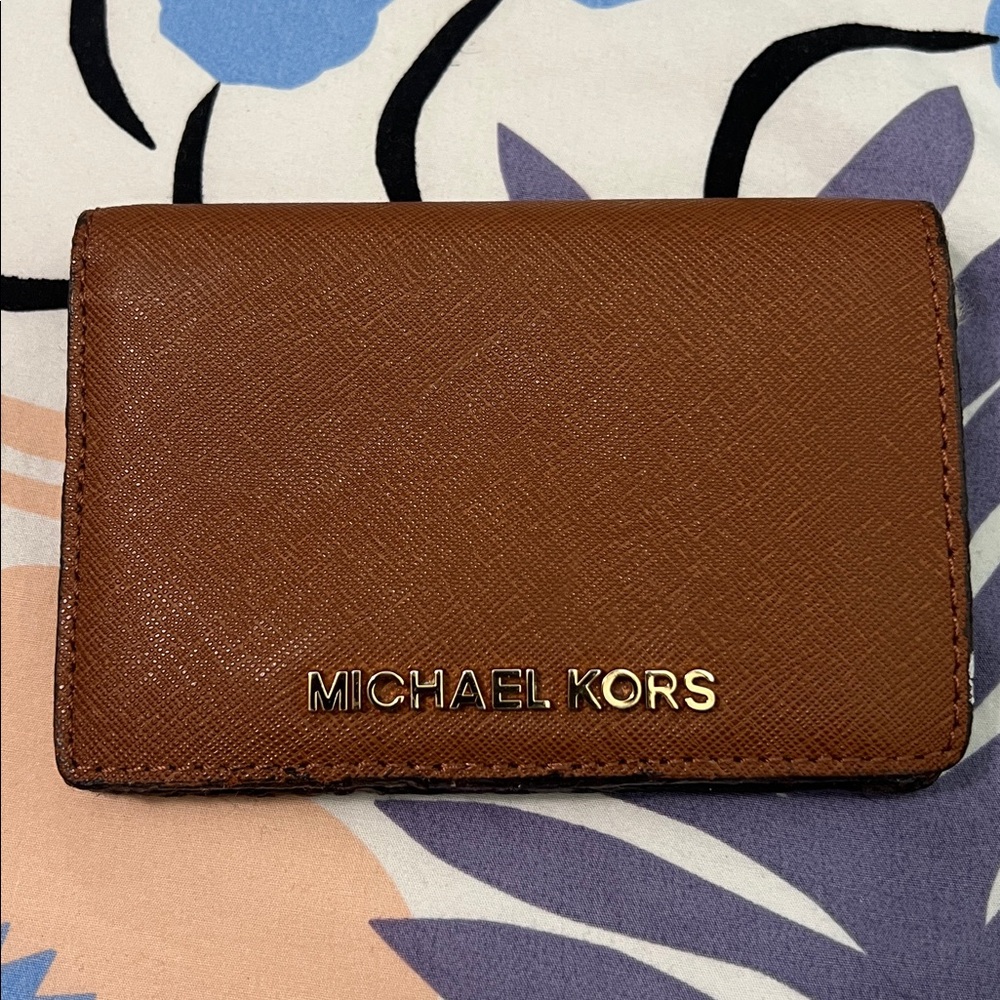 Michael Kors Tan Leather Card Holder